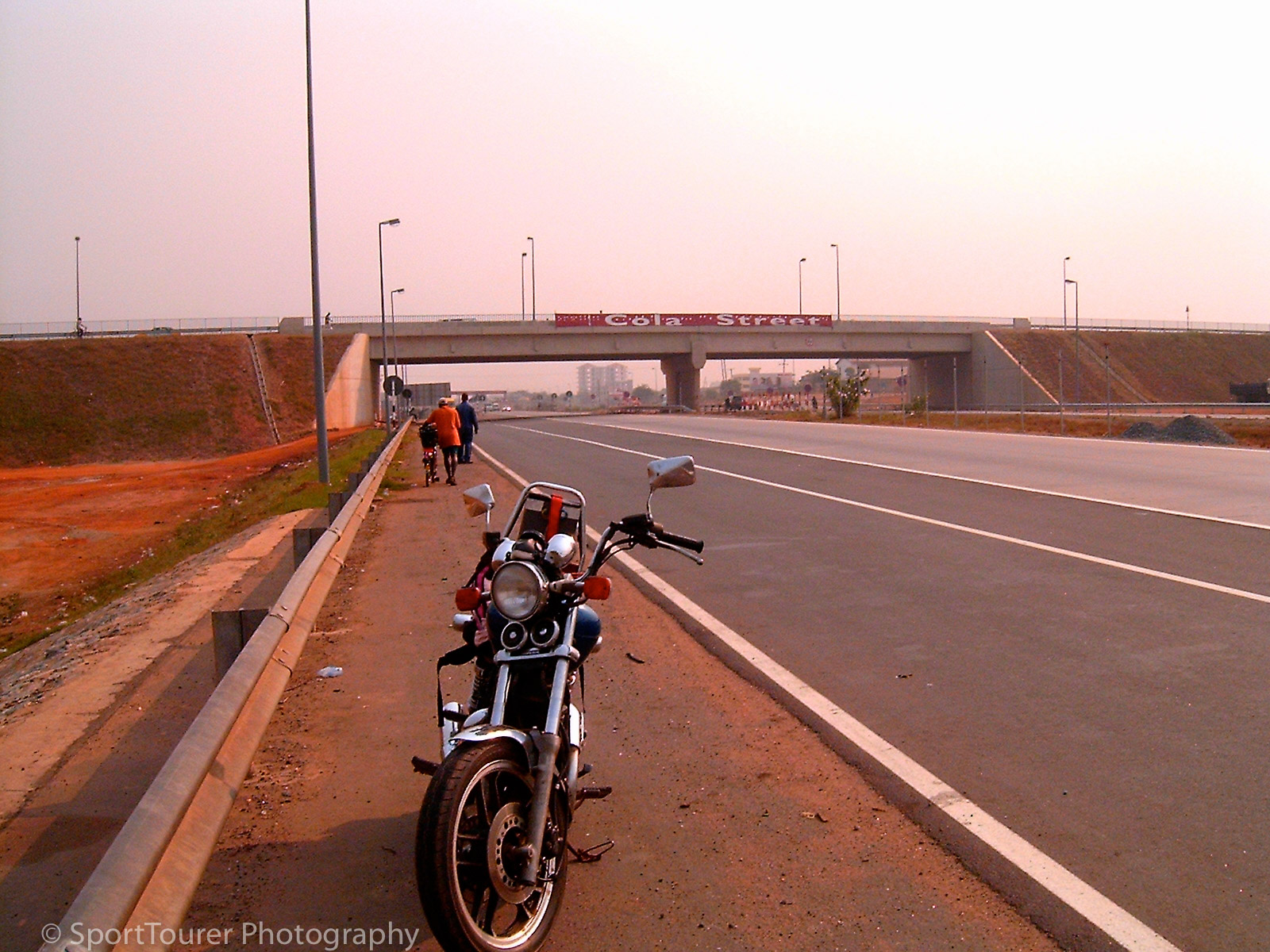  Newly completed construction of the Ashaiman Overpass, bridging the Accra-Tema Motorway. Ghana 2005 