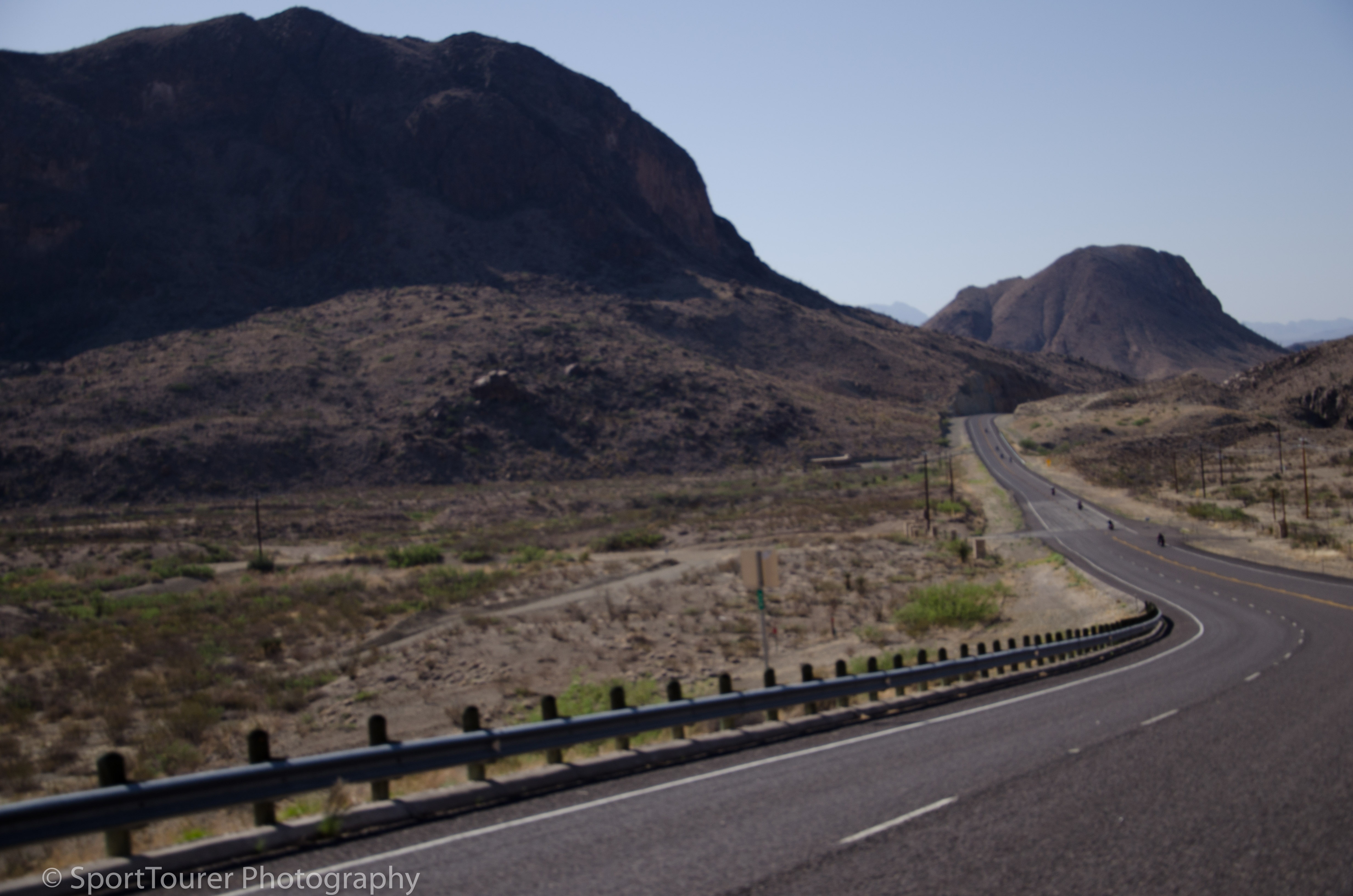  Approaching a range of mountains in the Big Bend Park area. Road quality and weather conditions were close to perfect. 