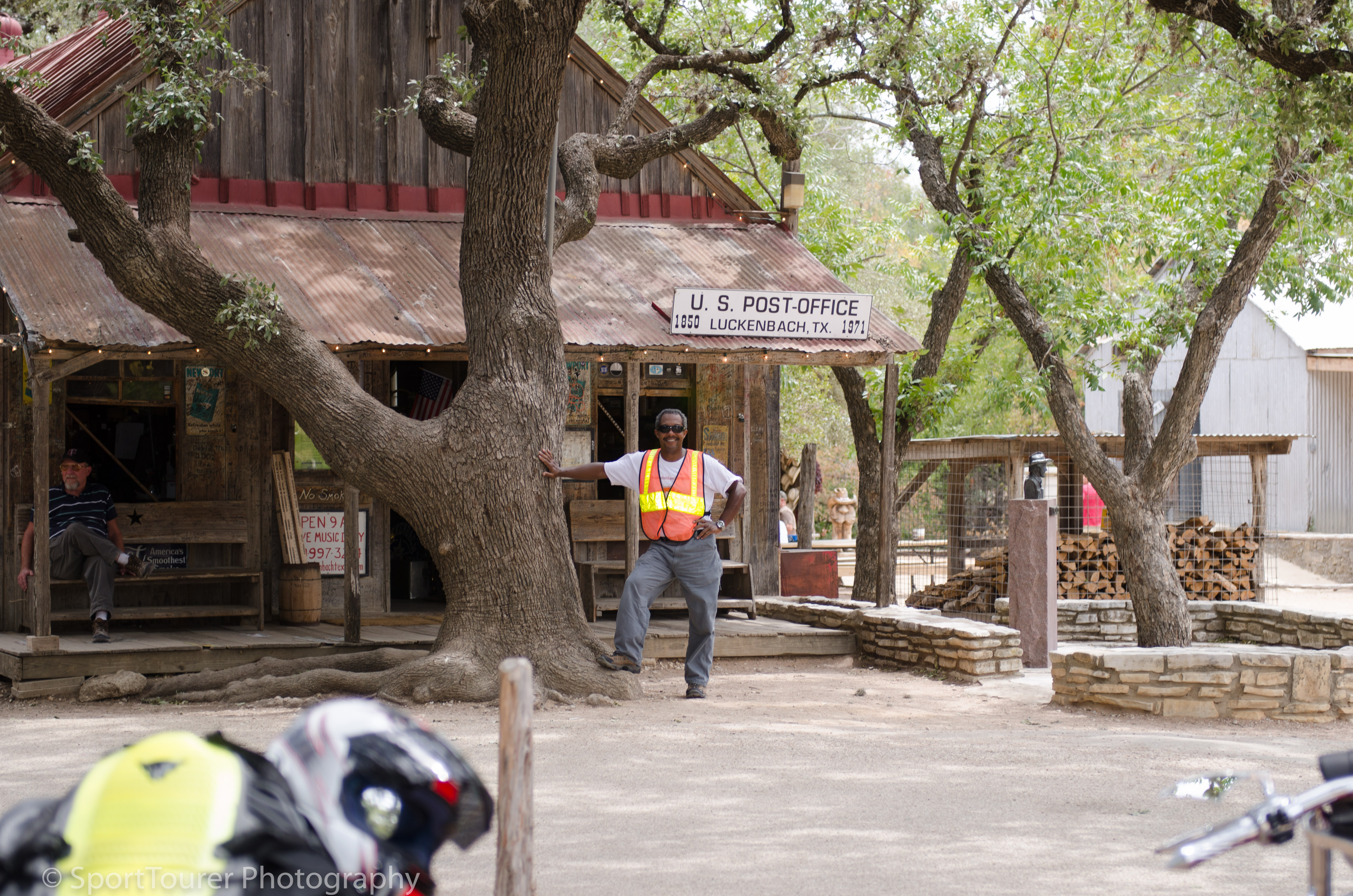  At the original and still current Post Office in Luckenbach, Texas. 