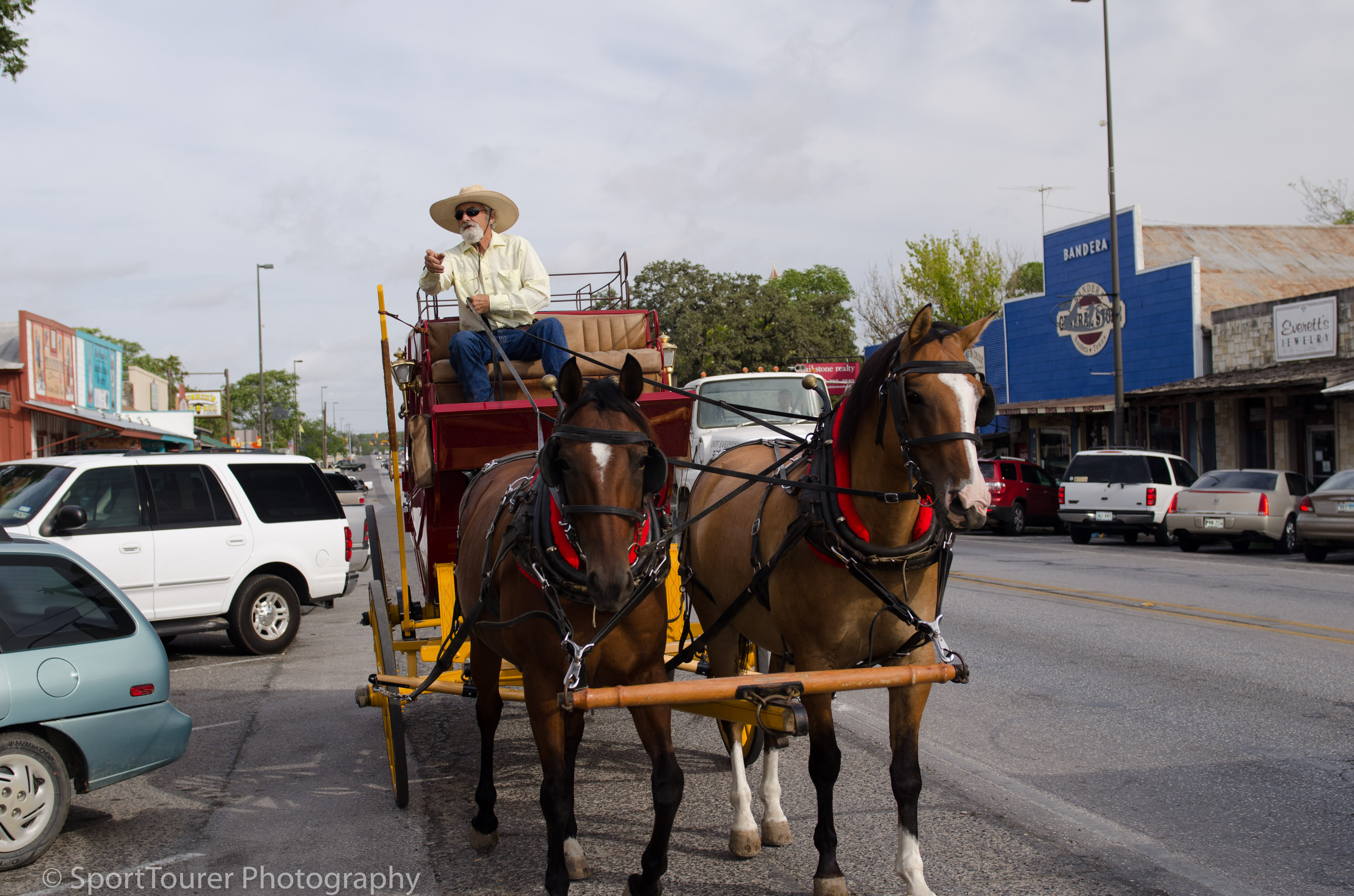  Typical street scene in Bandera, Texas - Cowboy capital of the world. 