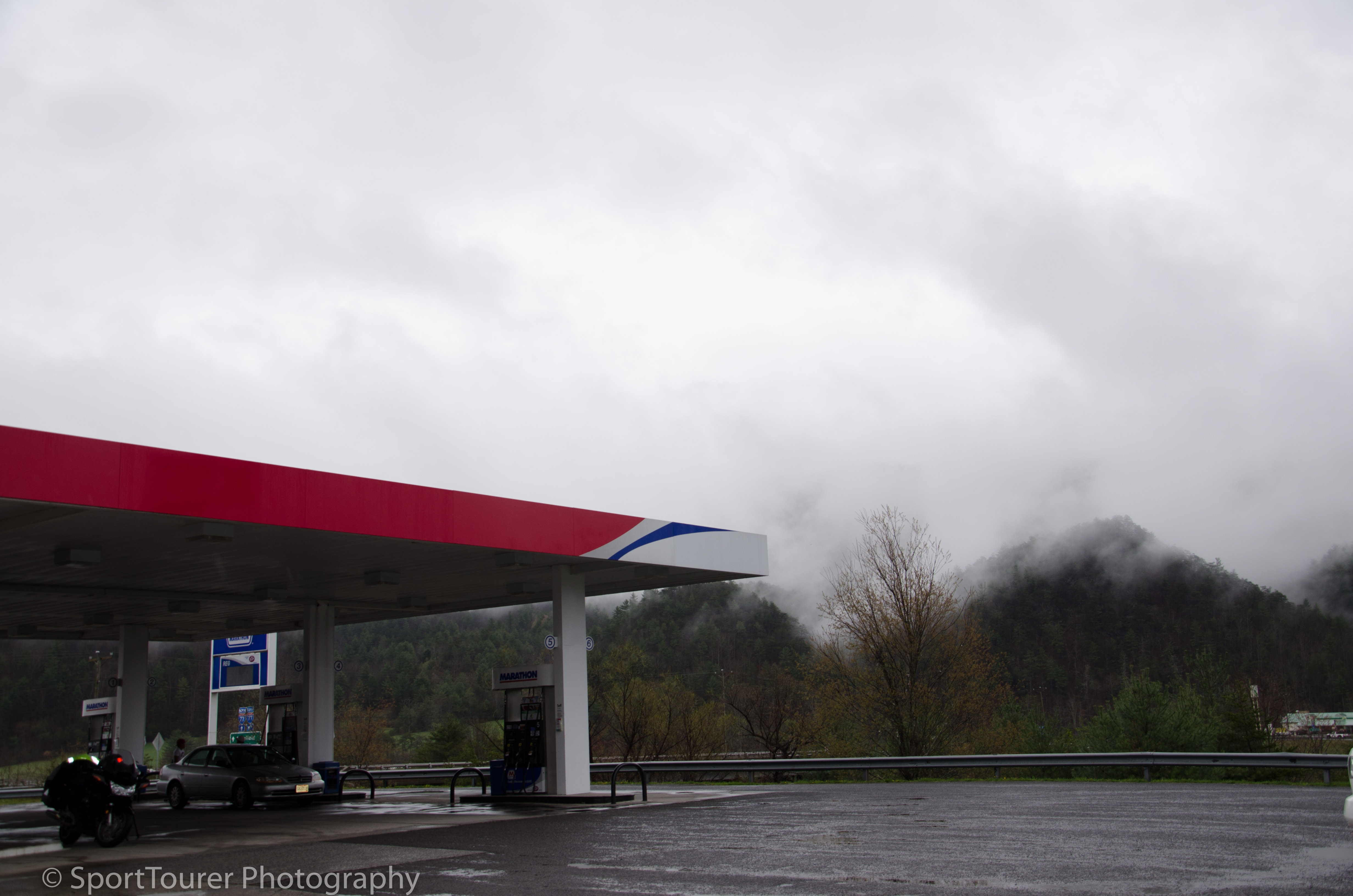  Relentless fog shrouds the mountains I just came out of in Virginia. 