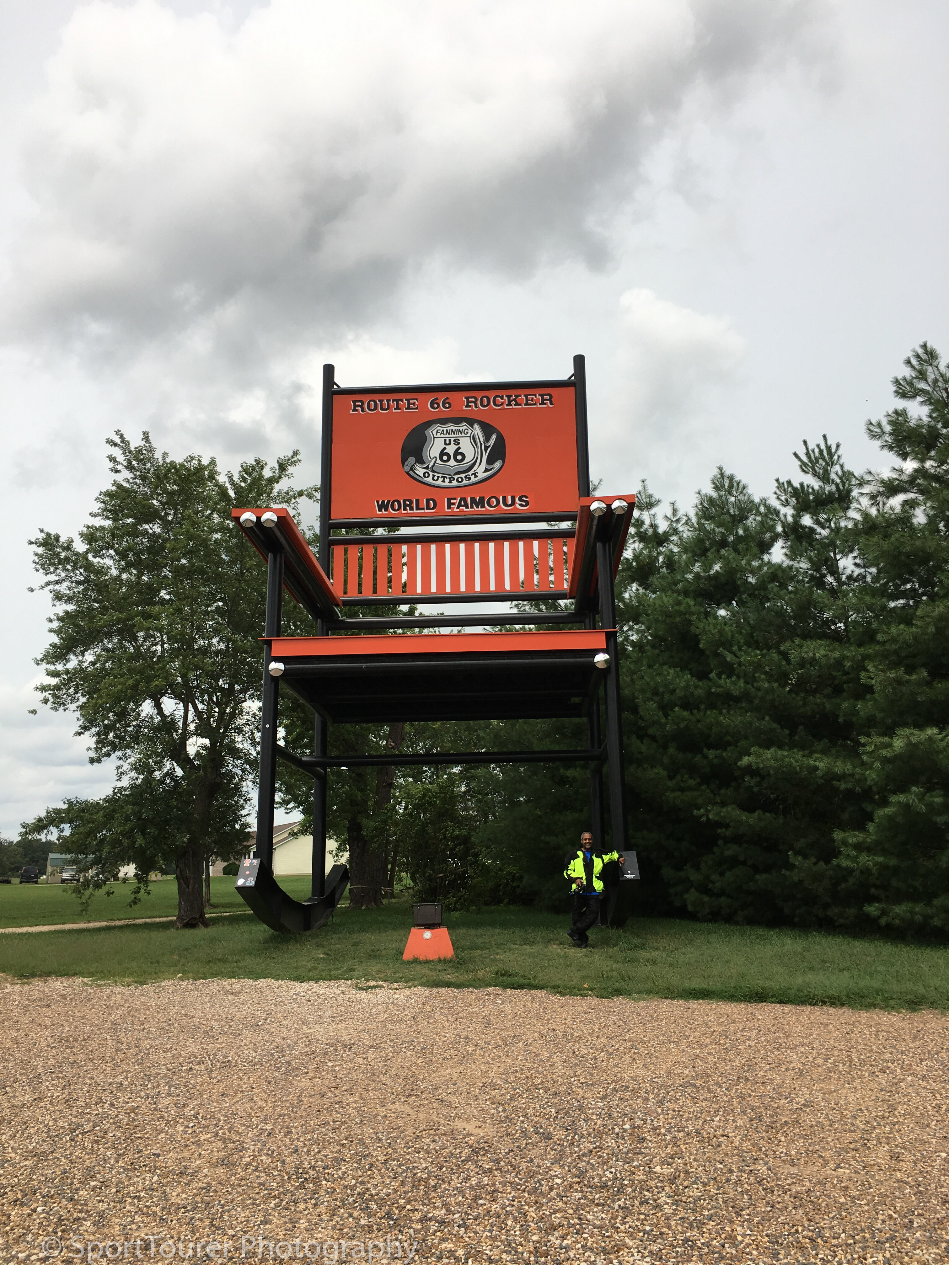  Fanning, MO. site of the current 2nd largest rocking chair in the world. 