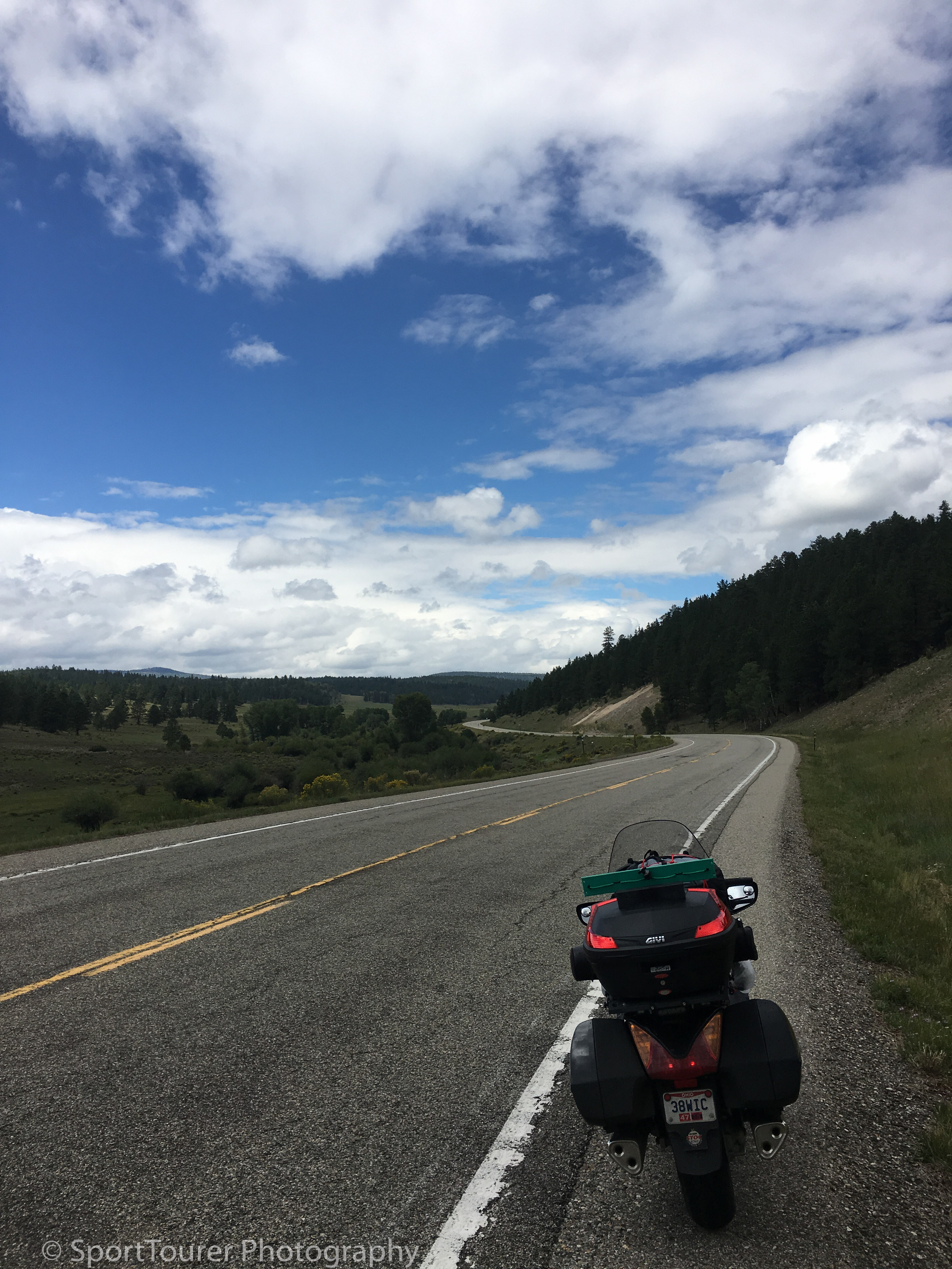  Heading into the twisties along Highway 64, way up in the mountains in New Mexico 