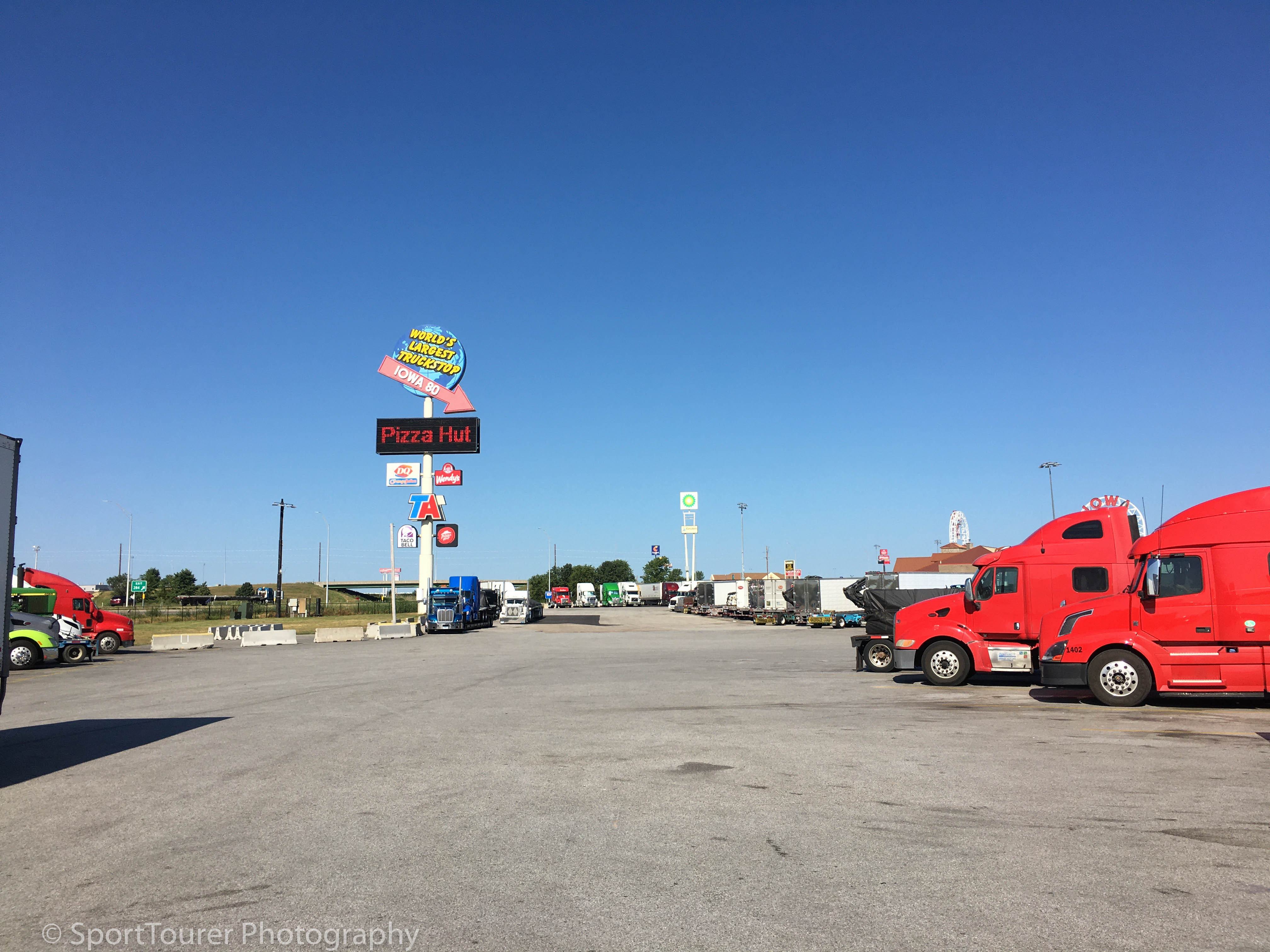  Entering the yard of the largest truck stop in the world - Iowa 80 Truckstop 