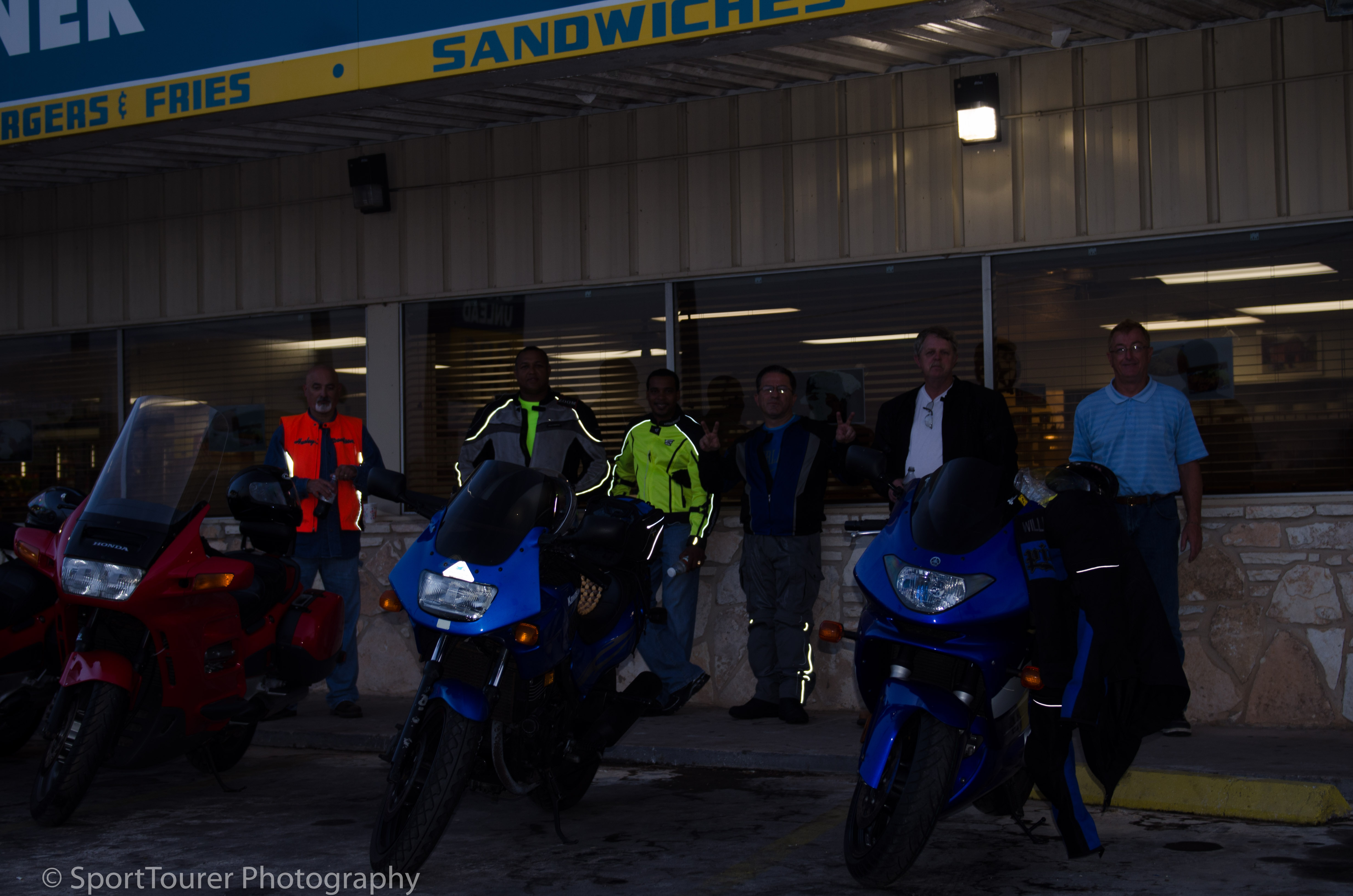 Early morning pre-breakfast stop in Pleasanton, Texas. 