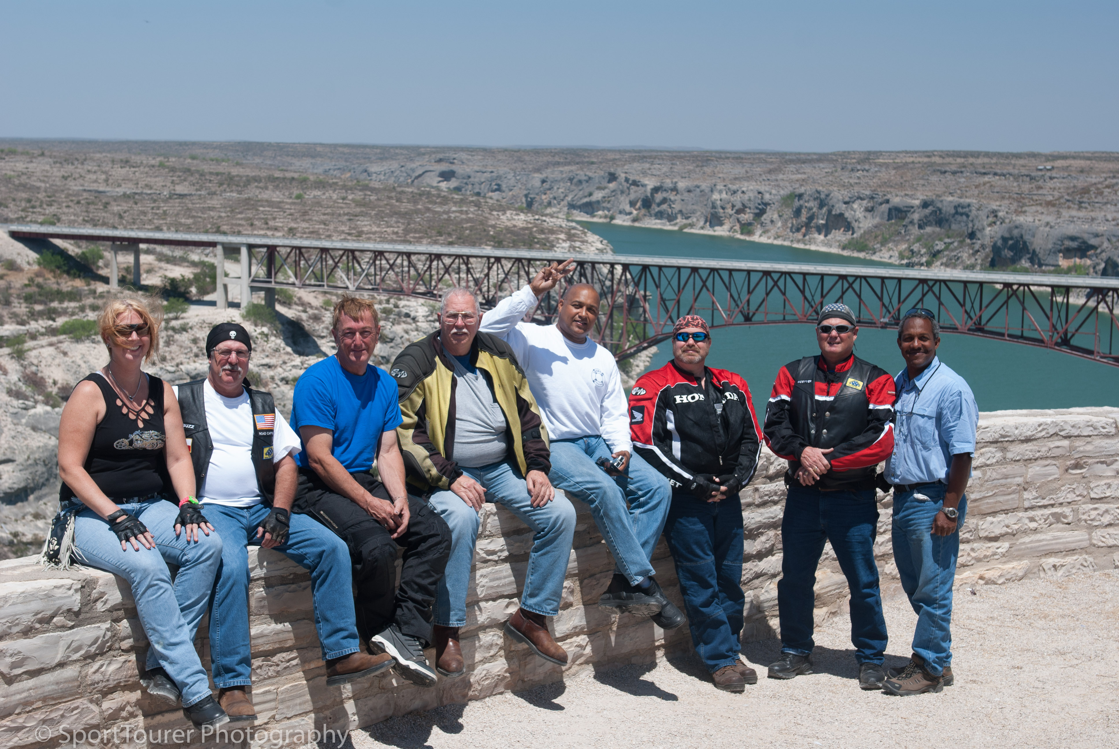  Group photo at the Pecos Bridge Overlook. The Pecos Bridge is the highest one on the Texas Highway System. 