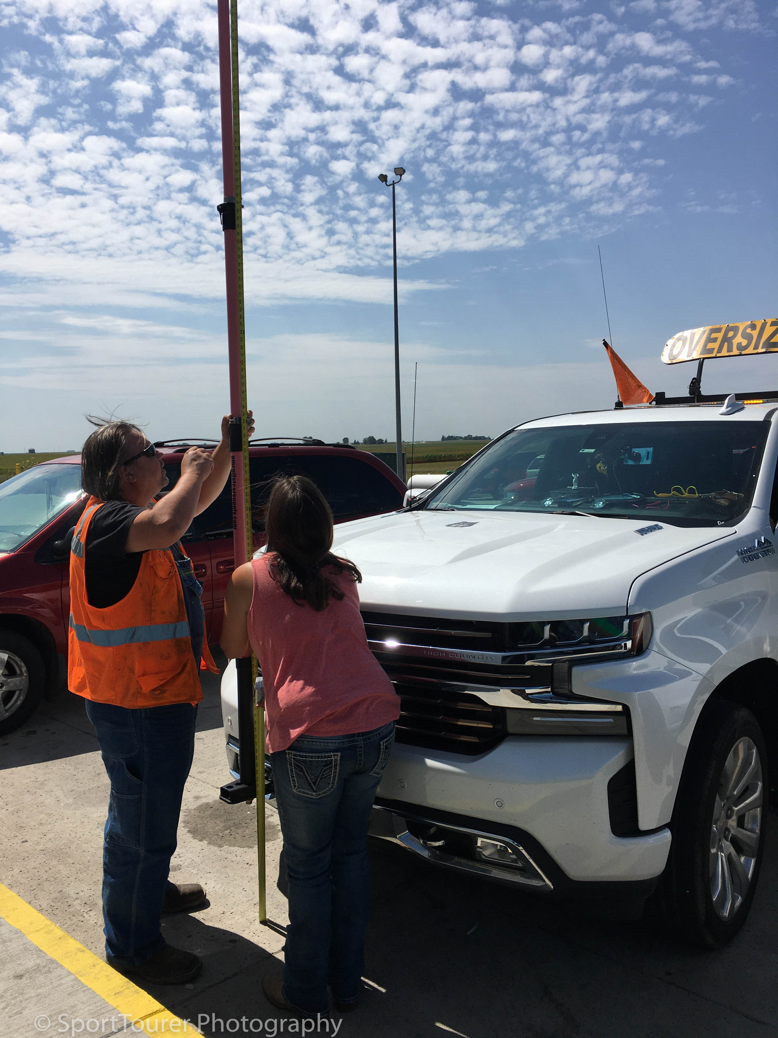  Wind Turbine Guide-Vehicle Engineers, preparing their highway underpass height-clearance gauge 