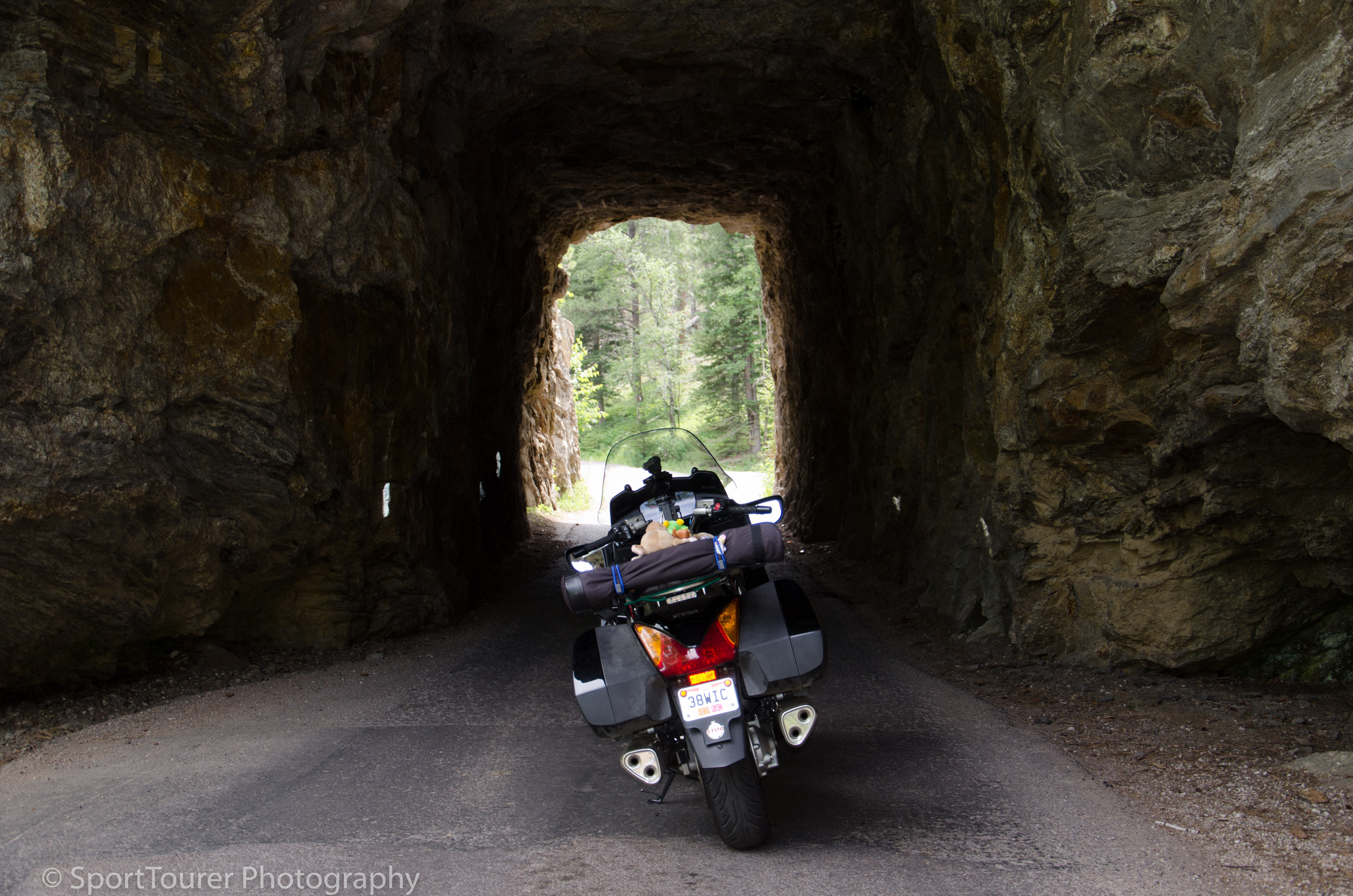  One of the tunnels on The Iron Mountain road in the Black Hills. 
