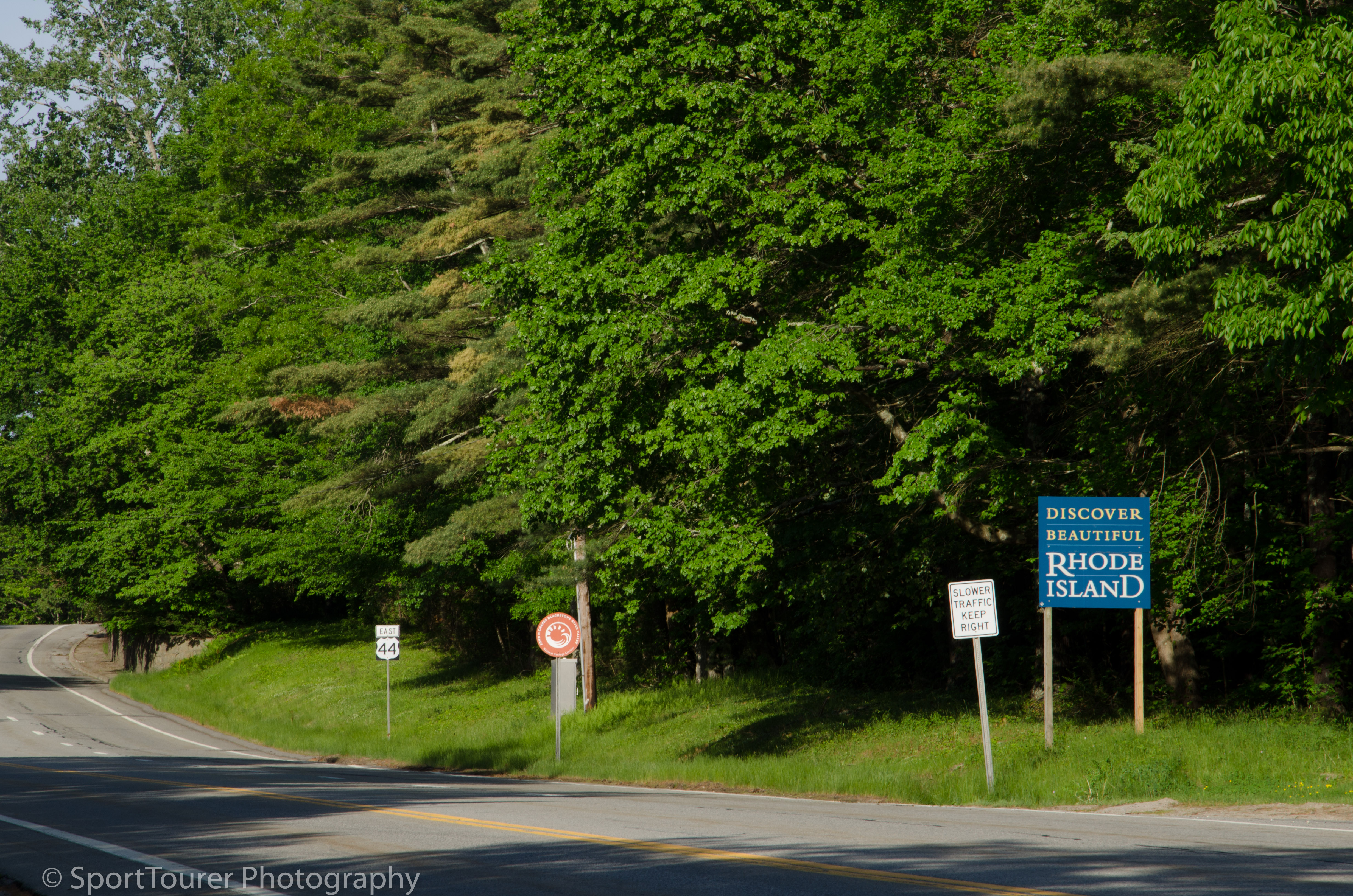  Evening time with its long shadows, catching up with me as I approach Rhode Island. 