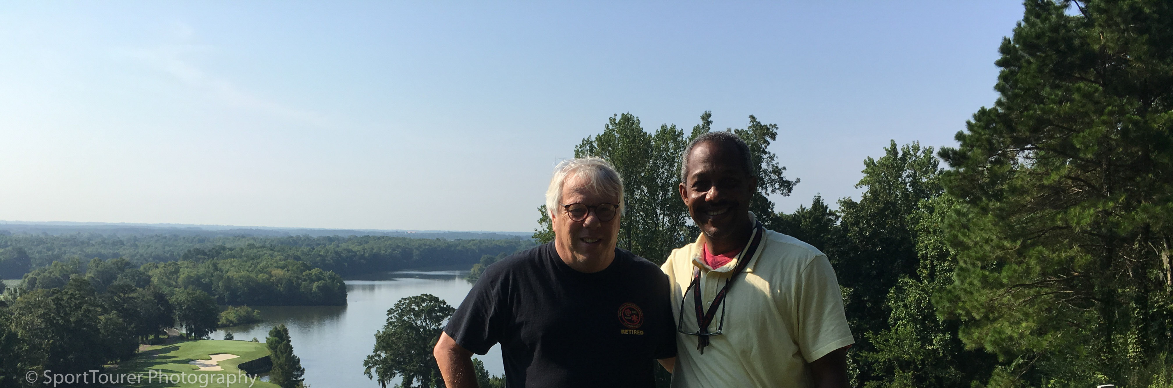  Mr. B and I visiting the neighborhood Golf Course/Club 